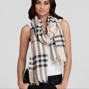 Burberry Lightweight Giant Wool and Silk Scarf